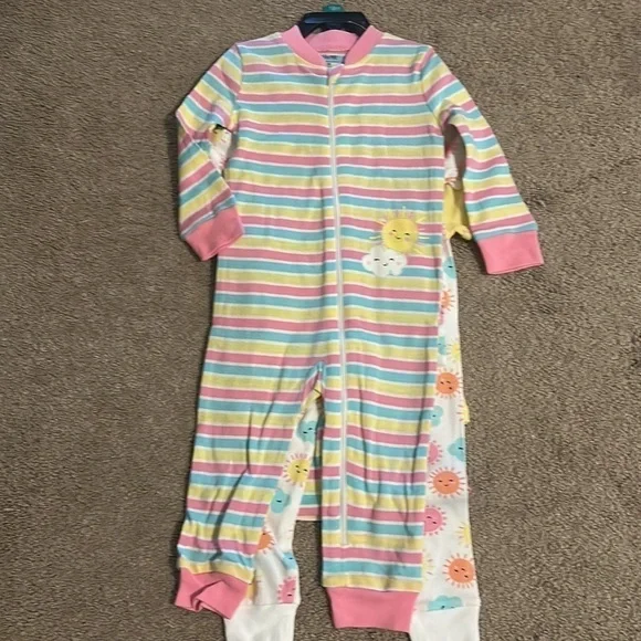 Girls 5-Pieces Toddler Pajamas Sets size 18 - Picture 4 of 5